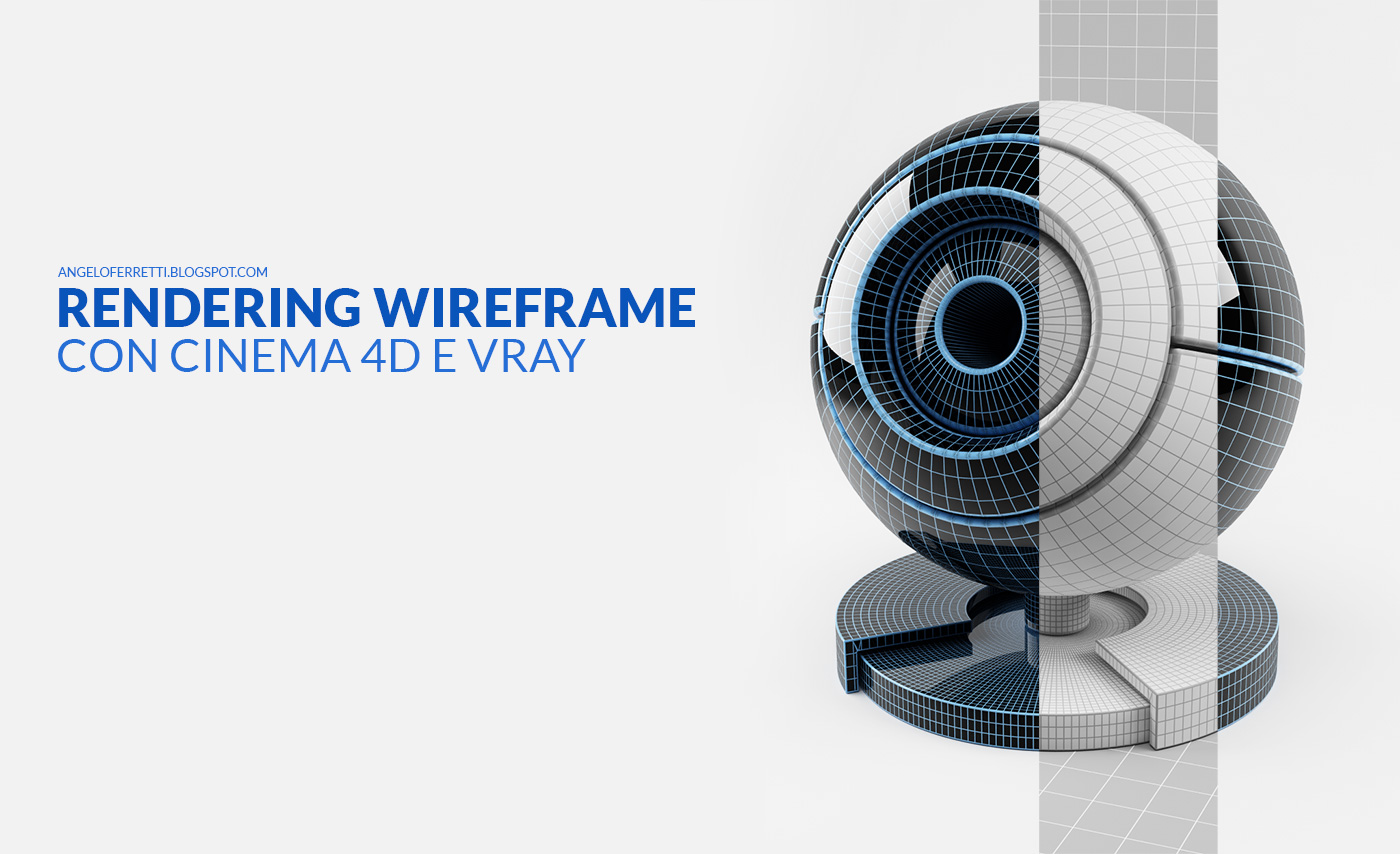 wireframe Cinema 4D Vray tutorial wireframe con Cinema 4D e Vray