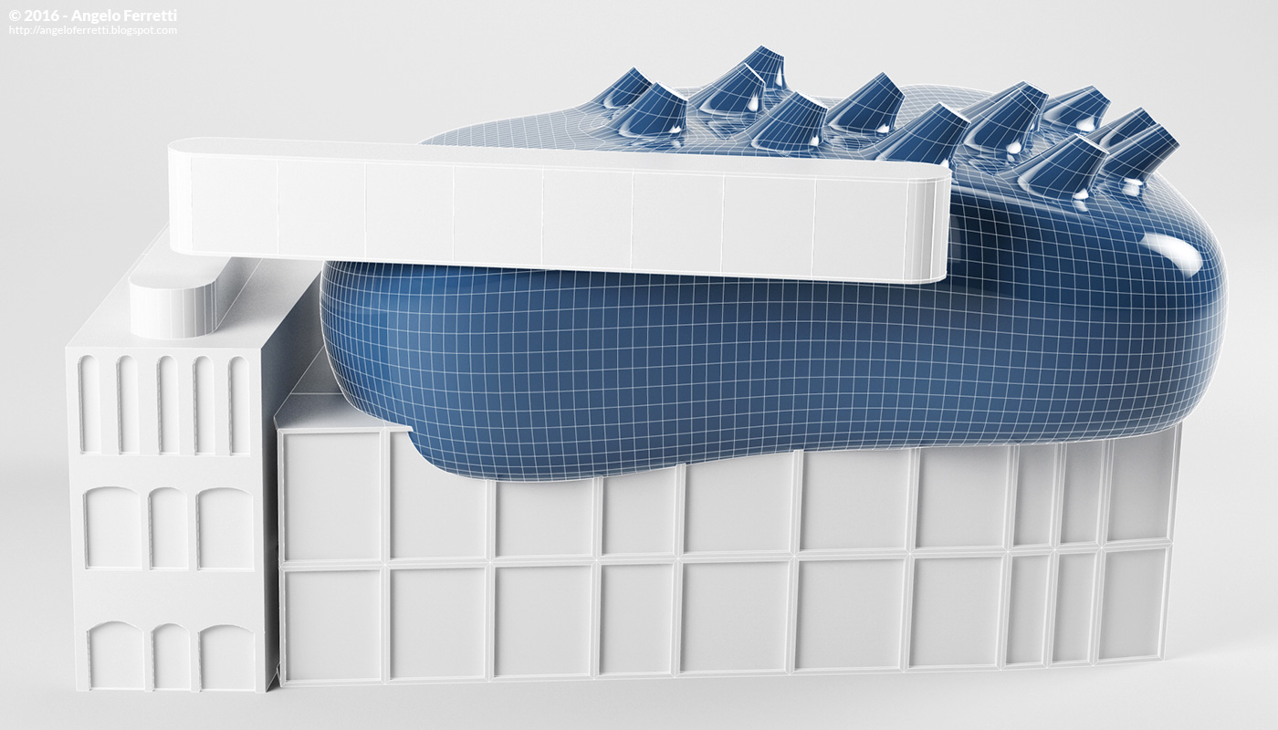 wireframe Cinema 4D Vray tutorial wireframe con Cinema 4D e Vray