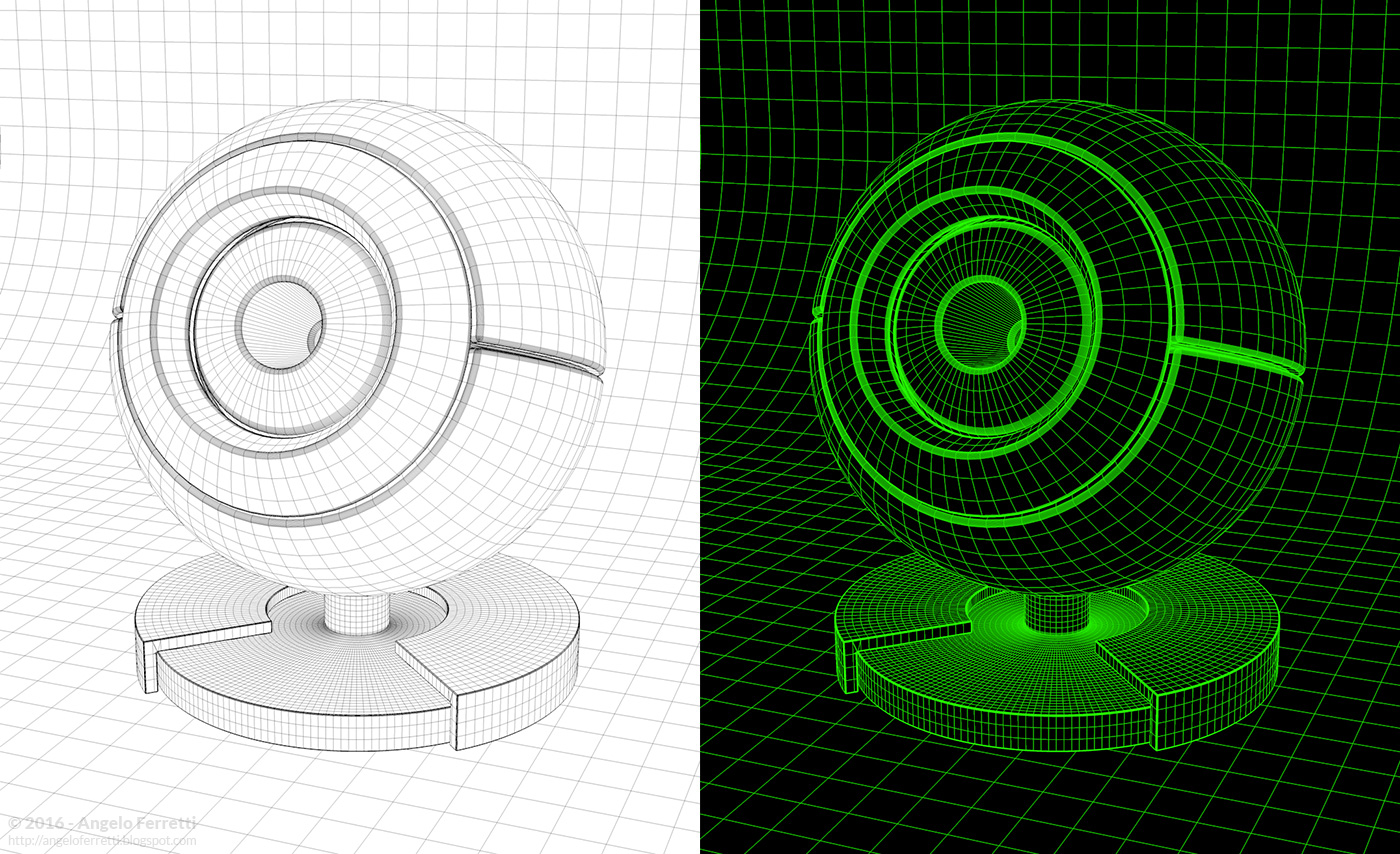 wireframe Cinema 4D Vray tutorial wireframe con Cinema 4D e Vray