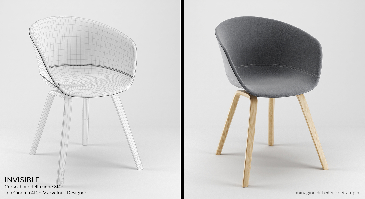 invisible INVISIBLE - Corso di modellazione 3D con Cinema 4D e Marvelous Designer