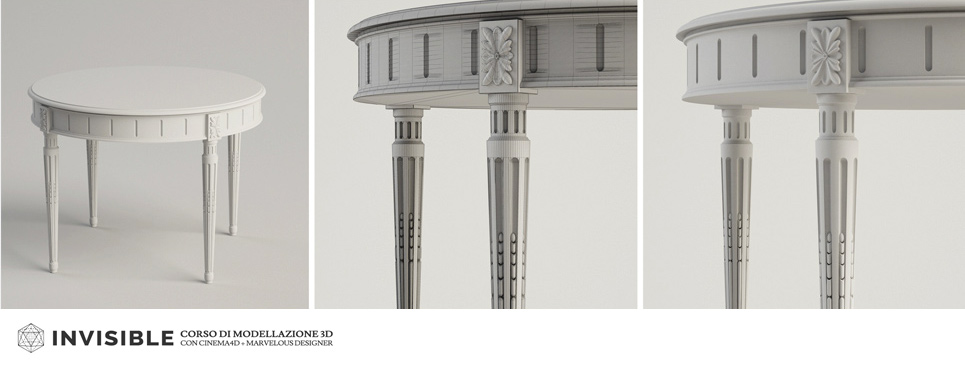 corso di modellazione 3D avanzata per l'architettura classica con Cinema 4D