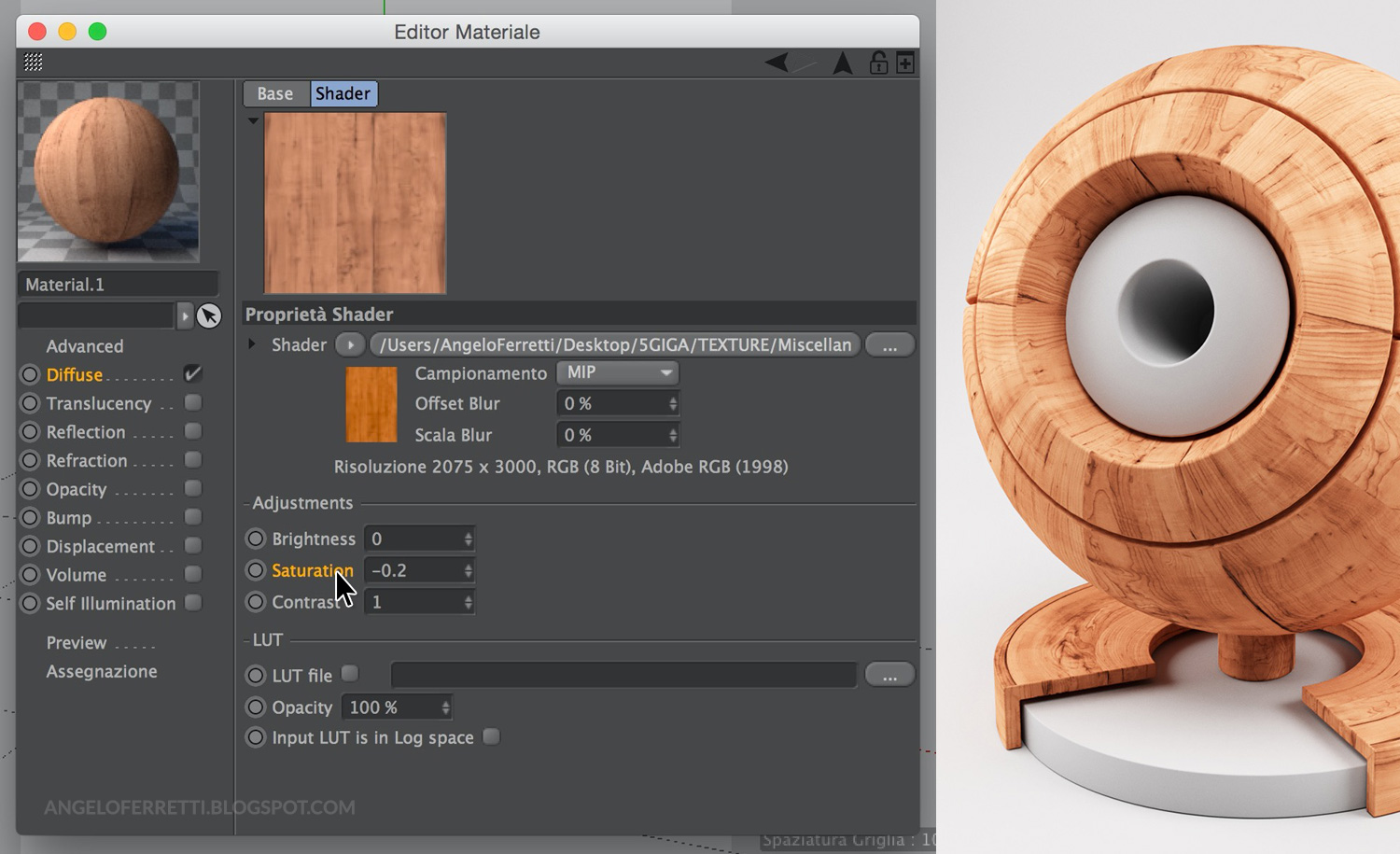 Tutorial materiali Corona Renderer per Cinema 4D